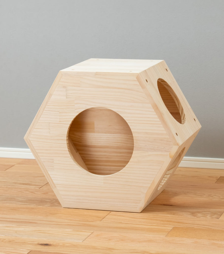 猫ハウス&キャットタワー 六角BOXセット（連結用）